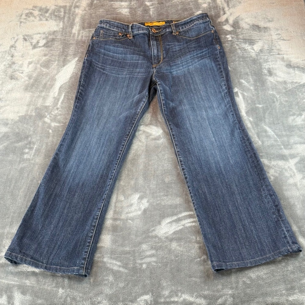 Seven 7 Women's Jeans Flare Size 12 Dark‎ Wash High Rise